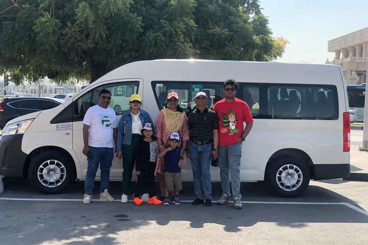 Explore Abu Dhabi with ease in a spacious 12-seater van. Perfect for group activities and sightseeing keeping everyone comfortable and your luggage secure throughout the day.